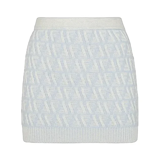 Ff Logo Intarsia Knit Mini Skirt