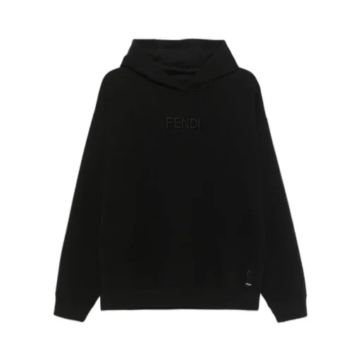 Logo Embroidered Long Sleeved Hoodie