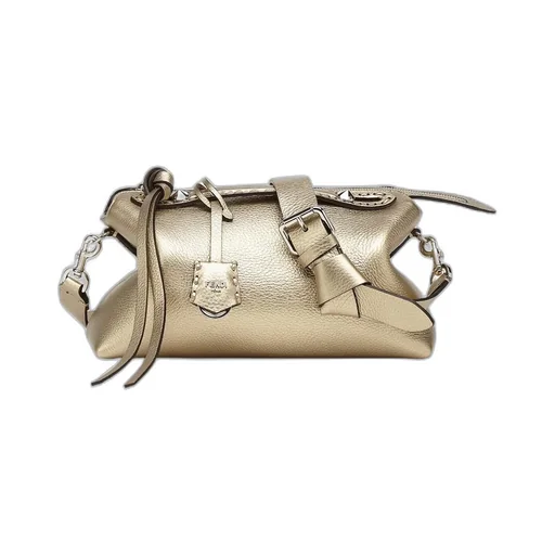 Champagne-Coloured Selleria Bag With 192 Hand-Sewn Topstitches