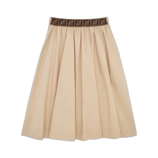 Stretch Gabardine Midi Skirt