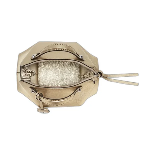 Champagne-Coloured Selleria Bag With 192 Hand-Sewn Topstitches
