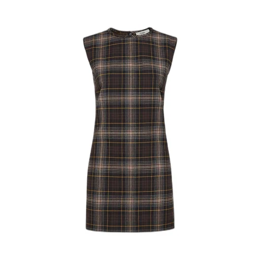 Tartan Sleeveless Mini Dress