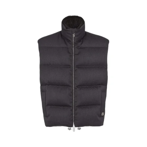 High-Neck Zipped Gilet