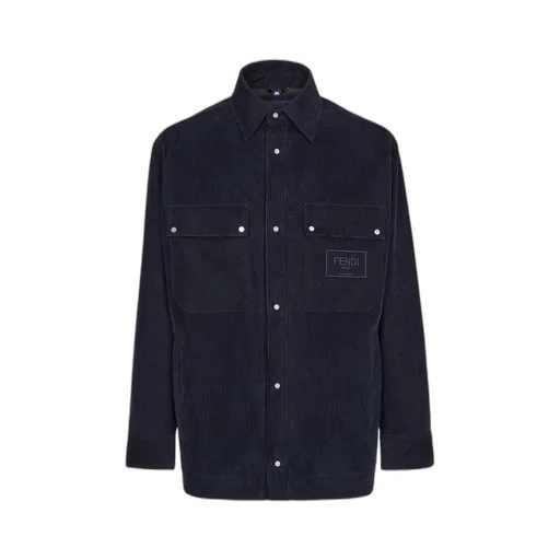 Collared Button-Up Corduroy Blouson