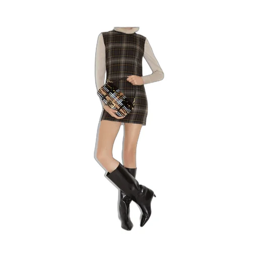 Tartan Sleeveless Mini Dress