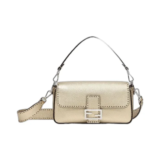 Topstitches Ff Buckled Baguette Bag