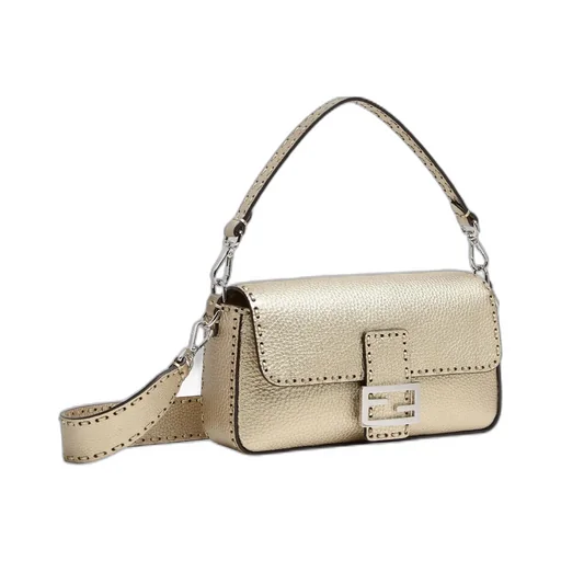 Topstitches Ff Buckled Baguette Bag