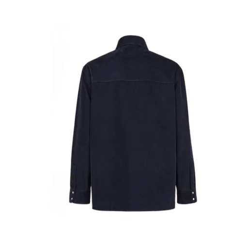 Collared Button-Up Corduroy Blouson
