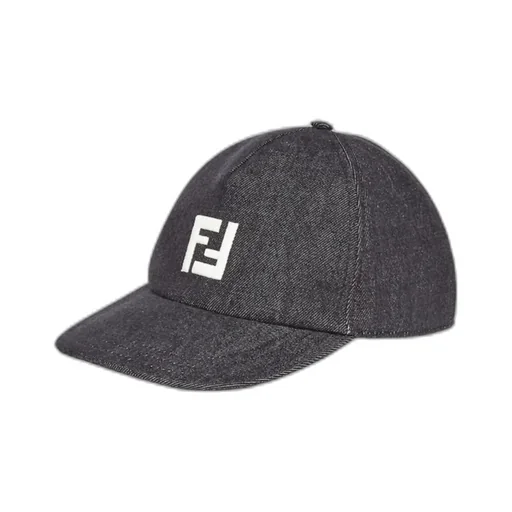 Ff Embroidered Denim Baseball Cap