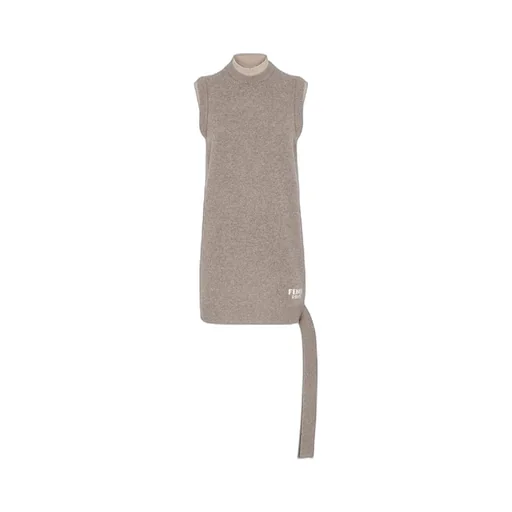 Logo Intarsia-Knit Sleeveless Mini Dress