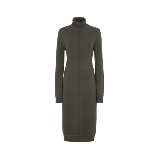 Turtleneck Long-Sleeve Dress