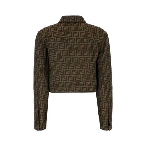 Ff Motif Cropped Shirt Jacket