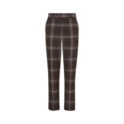 Tartan Tapered Leg Trousers