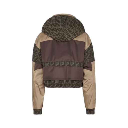 Panelled Monogrammed Button-Up Jacket