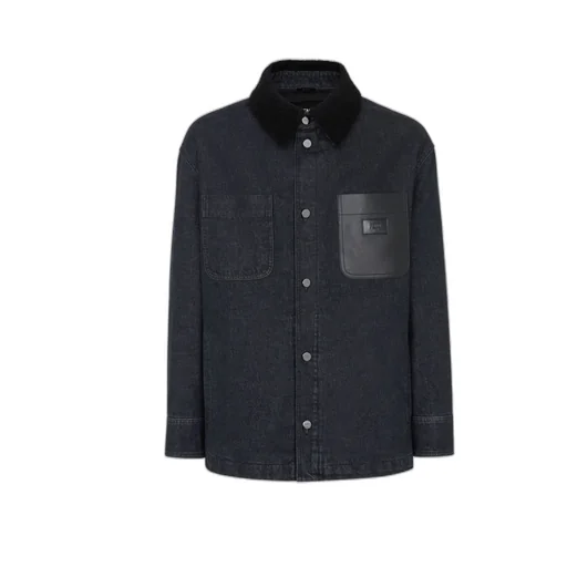Logo Detailed Long Sleeved Denim Jacket