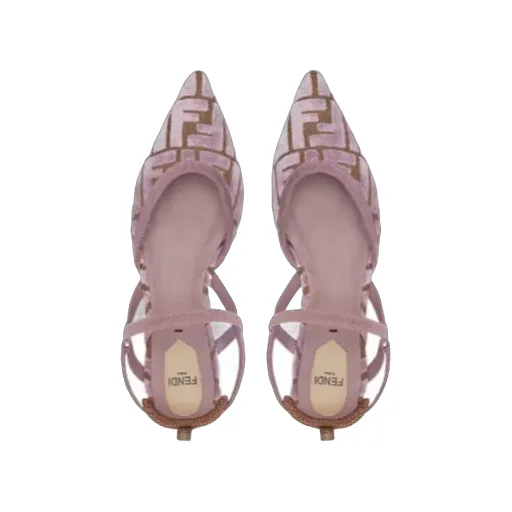 Ff Jacquard Pointed Toe Flats
