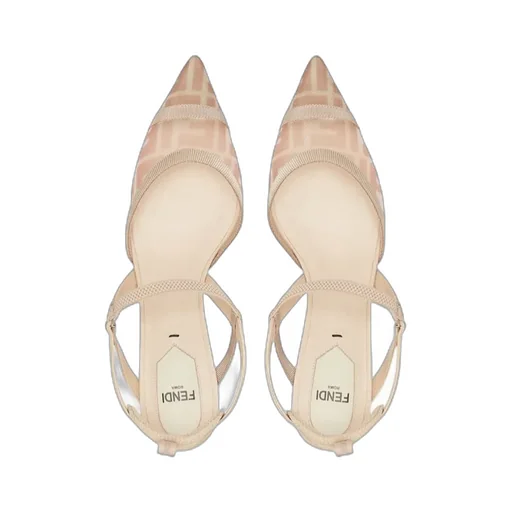 Monogrammed Pointed-Toe Pumps