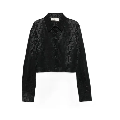 Monogram Printed Cropped Shirt