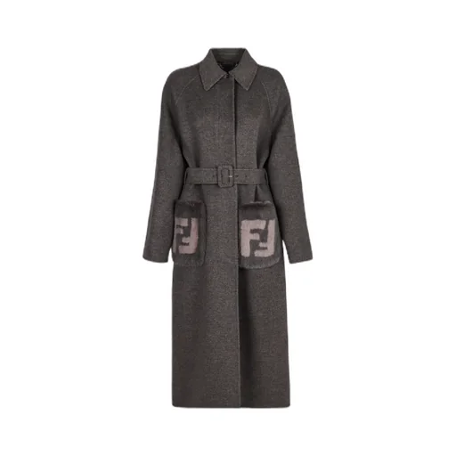 Double-Breasted Belted Midi Coat