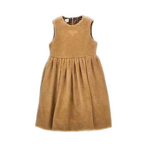 Logo Embroidered Sleeveless Dress