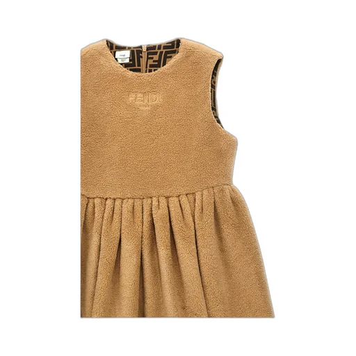 Logo Embroidered Sleeveless Dress