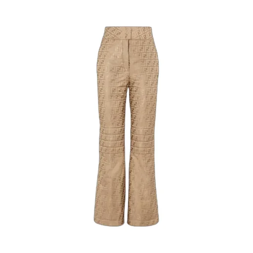 Monogrammed High-Waisted Ski Pants