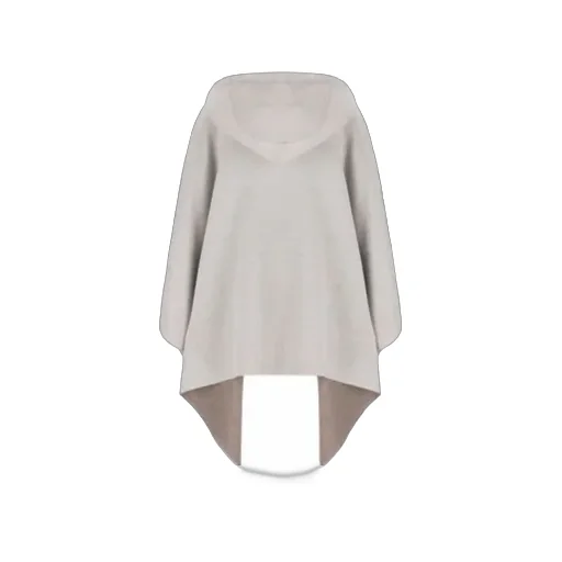 Logo Plaque Hooded Poncho