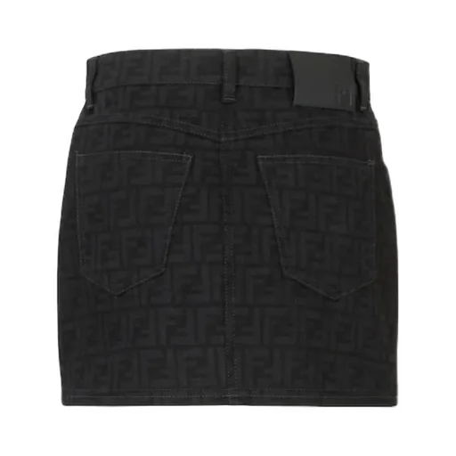 Logo Detailed Denim Mini Skirt