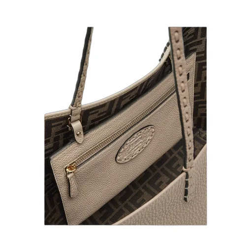 Roll Logo Embossed Shoulder Bag