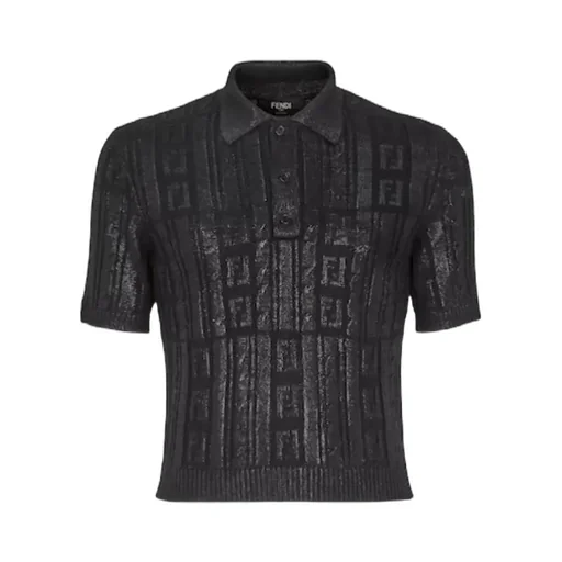 Ff Sparkle Knitted Polo Shirt