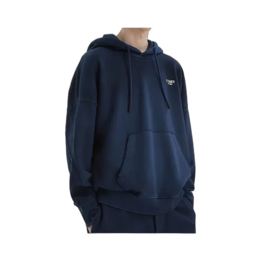 Logo Lettering Drawstring Hoodie