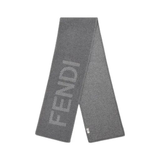 Logo Jacquard Finished-Edge Scarf
