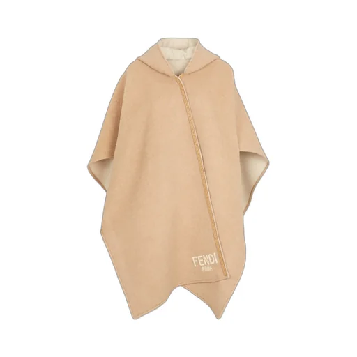 Logo Embroidered Cape Jacket