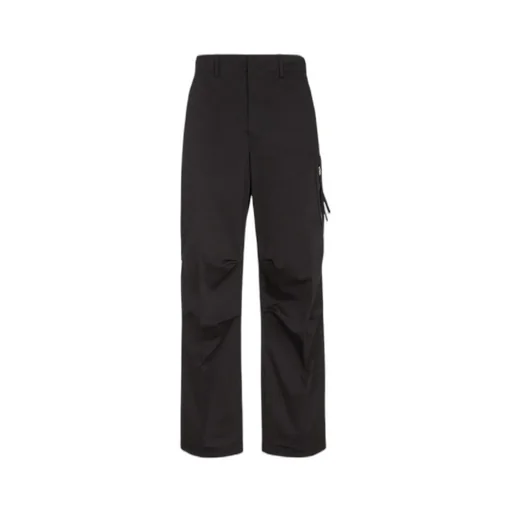 Logo Patch Straight-Leg Pants