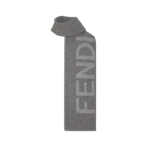 Logo Jacquard Finished-Edge Scarf