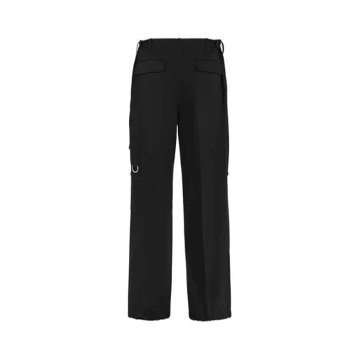 Logo Patch Straight-Leg Pants