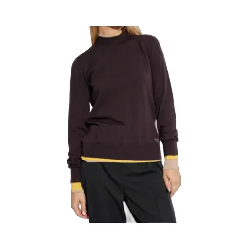 Logo Jacquard Layered-Trim Jumper
