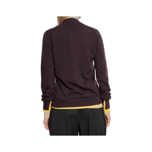 Logo Jacquard Layered-Trim Jumper