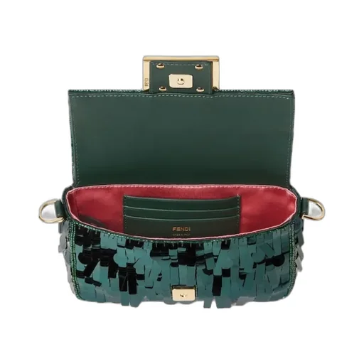 Sequin Embellished Baguette Mini Tote Bag