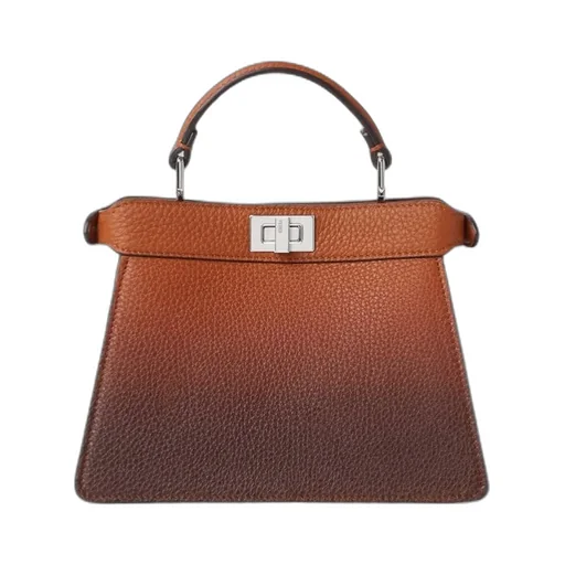Gradient Leather Top Handle Bag