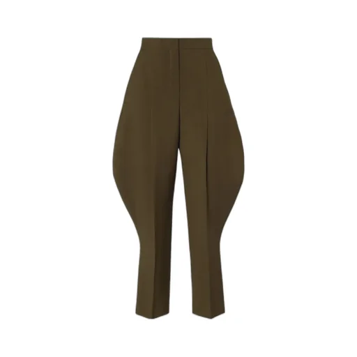 High-Waist Pleated Riding Trousers
