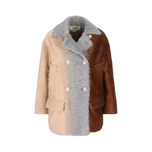 Colour-Block Double-Breasted Jacket