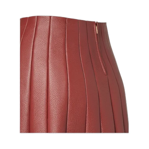 Rust-Colored Deerskin Selleria Skirt