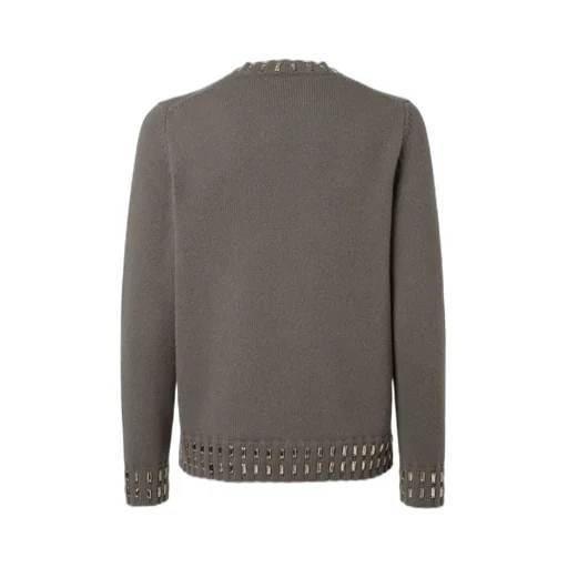 Embellished Crewneck Knitted Jumper