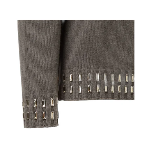 Embellished Crewneck Knitted Jumper