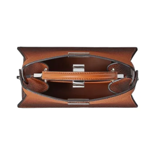 Gradient Leather Top Handle Bag