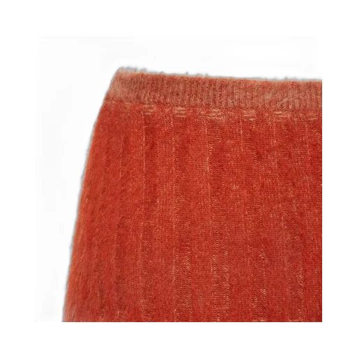 Gradient Flared Knit Skirt