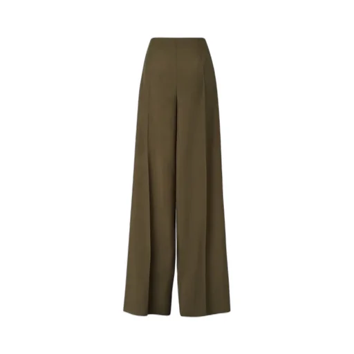 Wide-Leg Pleated Trousers