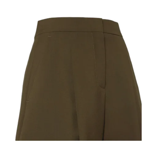 High-Waist Pleated Riding Trousers