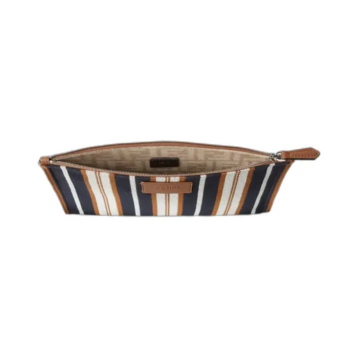 Striped Canvas Pouch